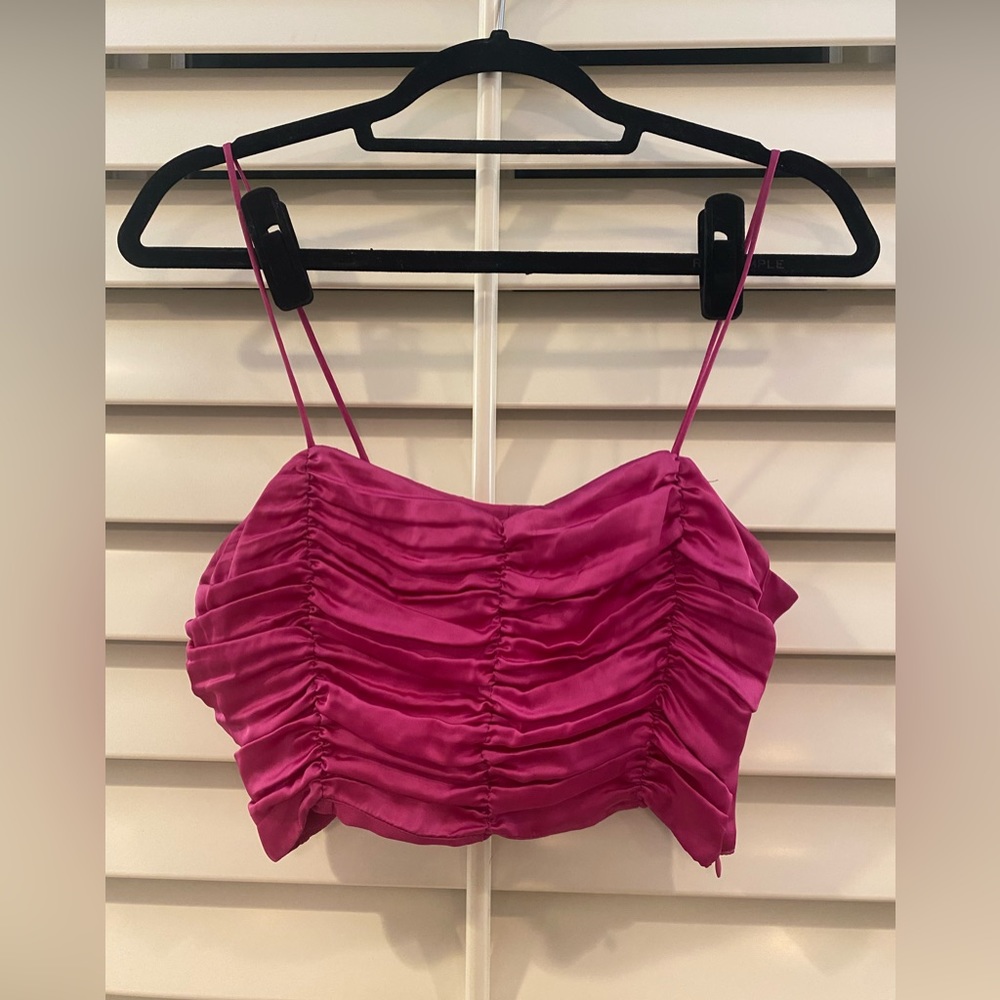 Zara Pink Silk Tank Top
